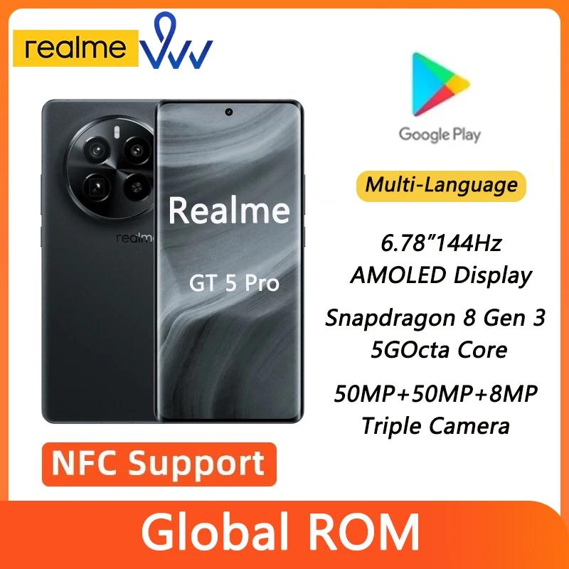 Realme GT 5 Pro 5G Ʈ, ȵ̵ Ʈ, 6.78 ġ, 144Hz AMOLED ũ, NFC ޴, 5G, 巡 8, 3 